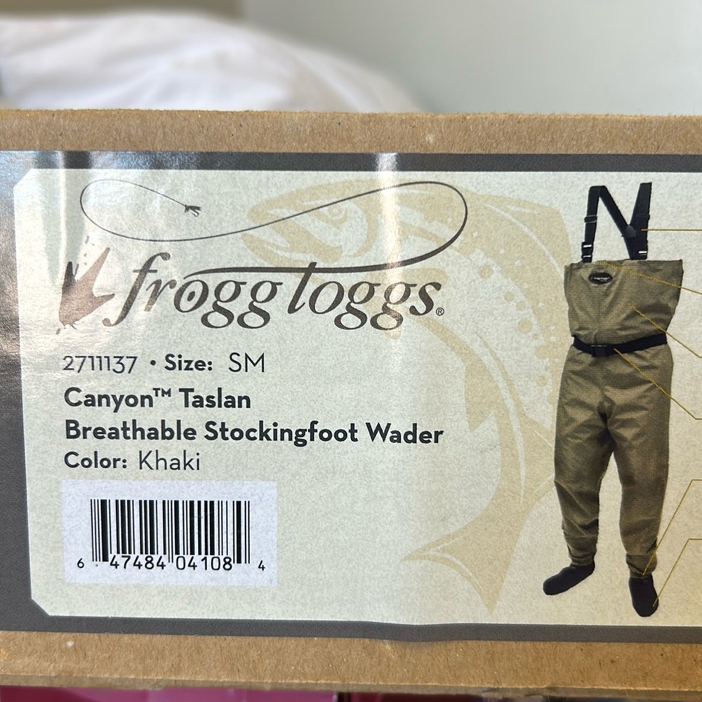 Froggtoggs - Fishing Waders (stocking foot) - Khaki - size Small